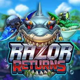 Razor Returns slot logo by Push Gaming at Bruce Bet CasinoRazor Returns